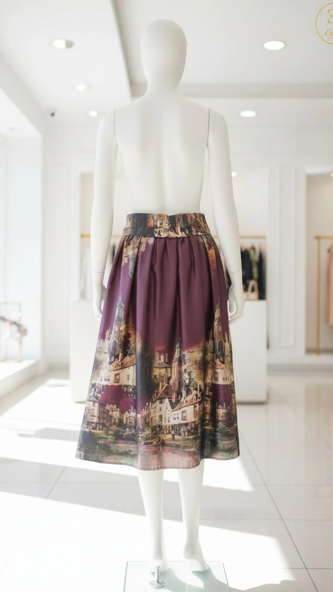 "Château Nocturne Bordeaux" Skirt