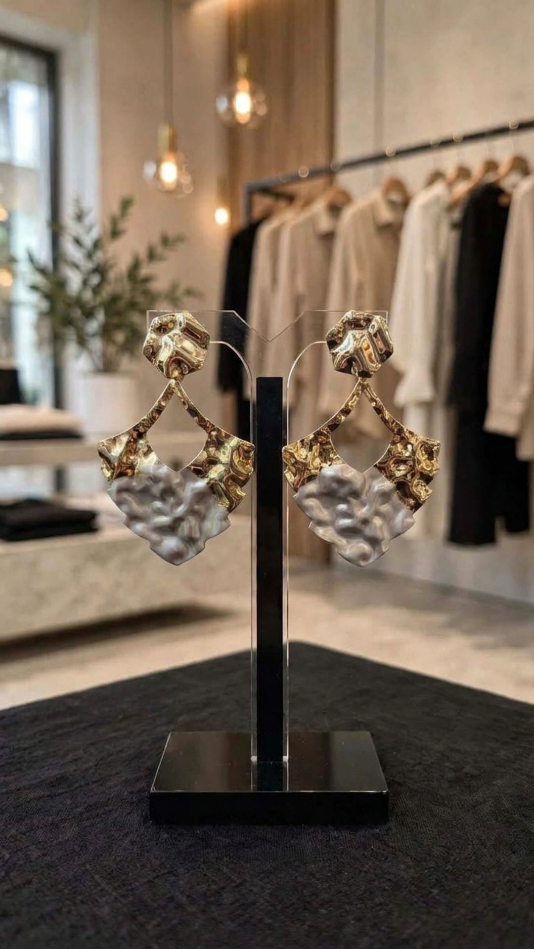 Orecchini - Oro Martellato