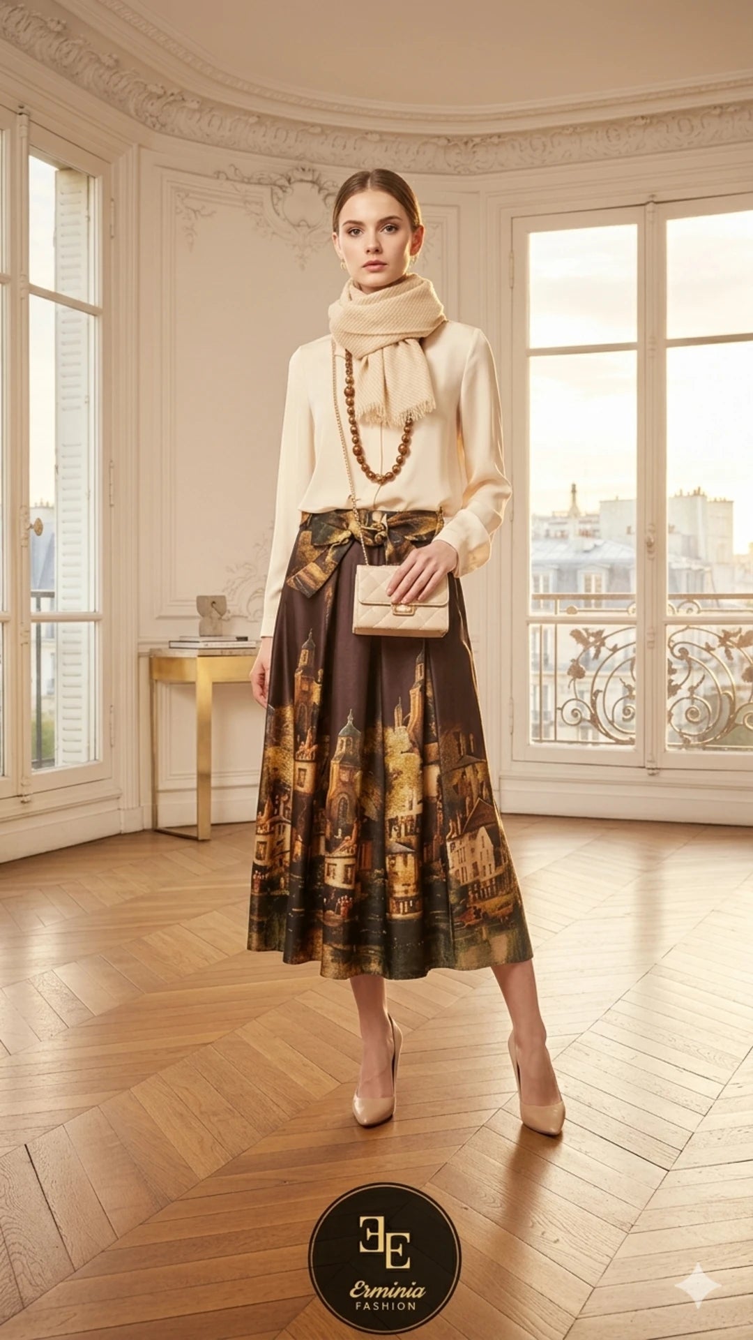 "Château Nocturne Chocolate" Skirt