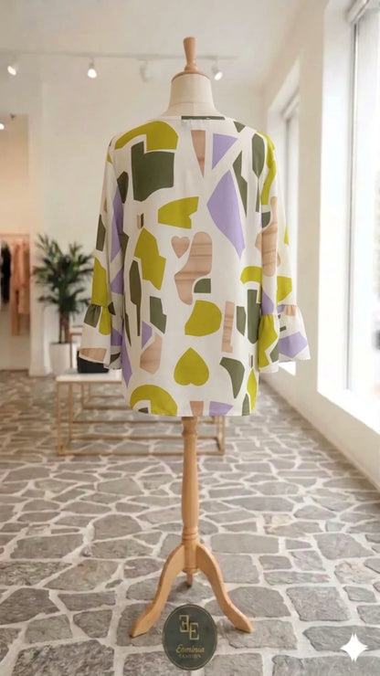 Outfit - "Giardino Mediterraneo · Collana Multifilo Verde Oliva + Orecchini Arc-en-Ciel"