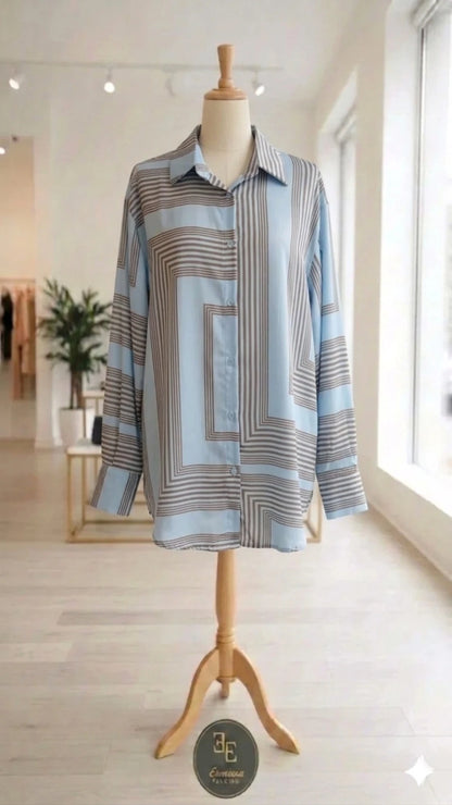Blusa - Geometrie Azzurre