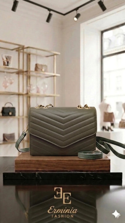 Outfit - "Giardino Mediterraneo · Collana Multifilo Verde Oliva + Orecchini Arc-en-Ciel"