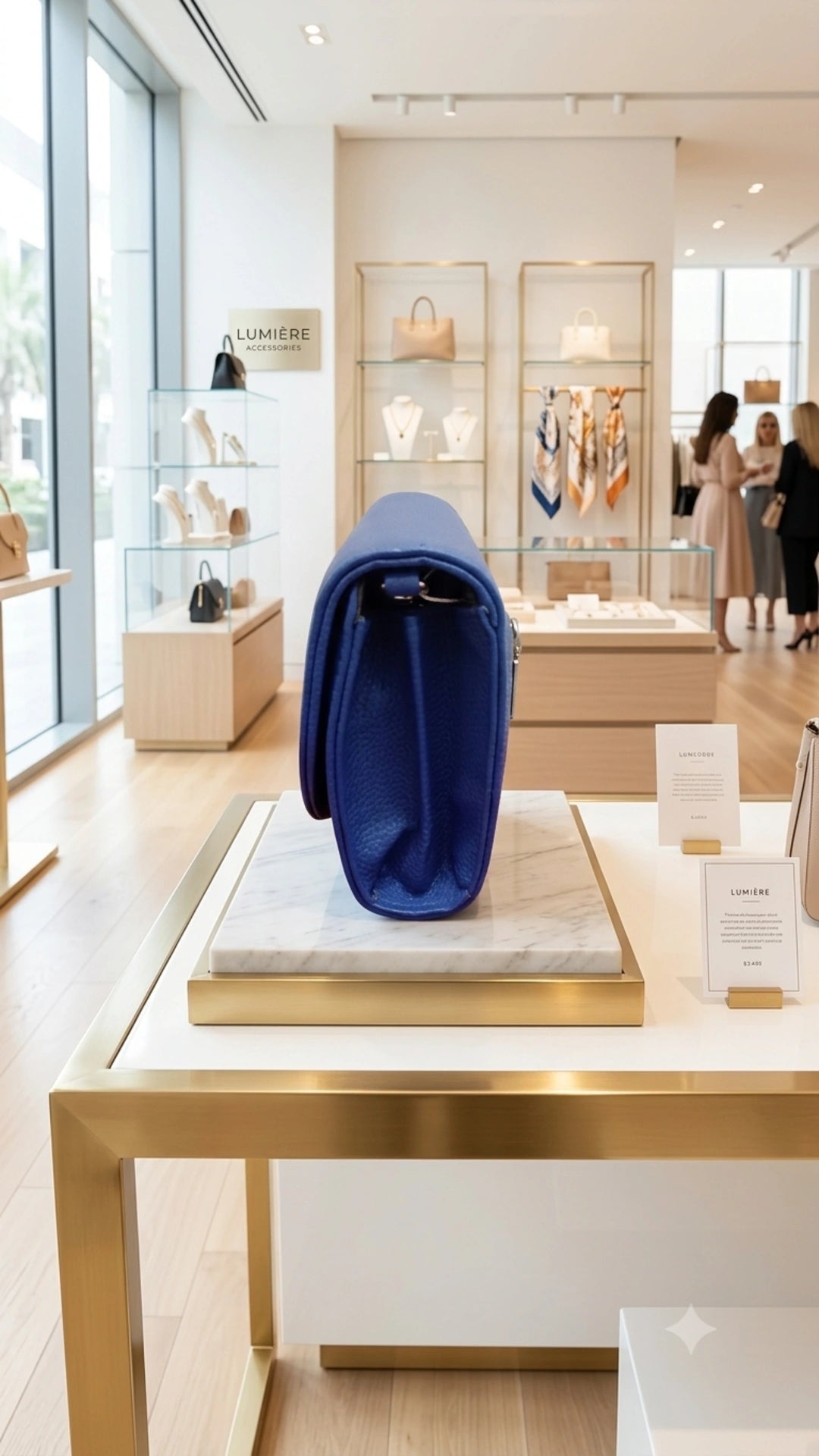 Borsa Mini Blu - vista laterale