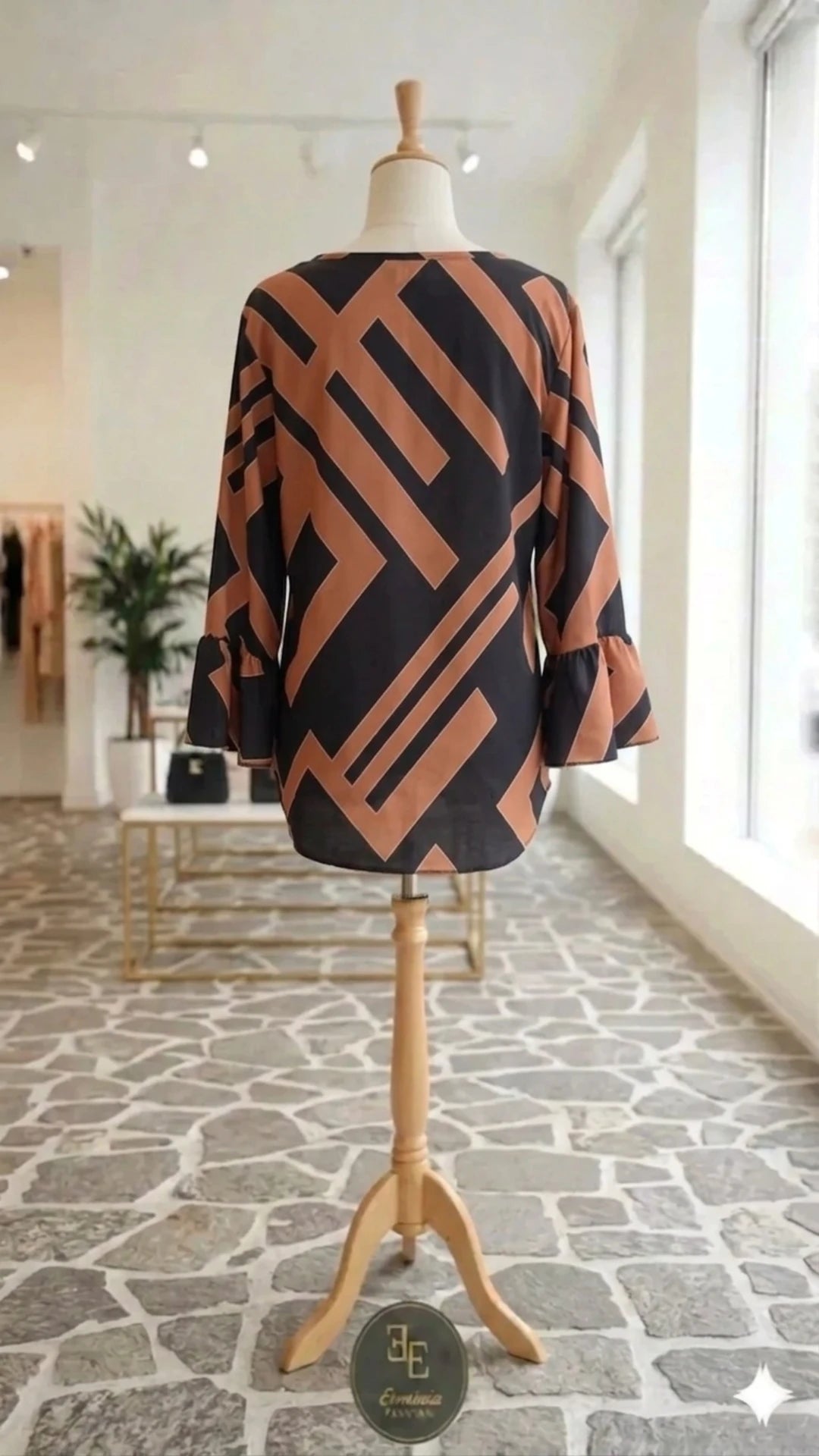 Blusa - Terracotta Geometry Blouse