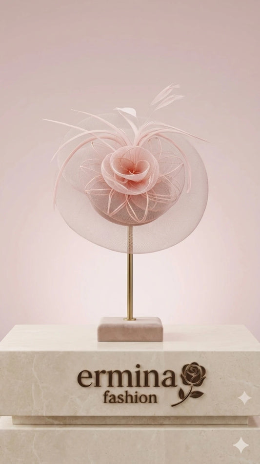 Fascinator - Powder Rose Fascinator