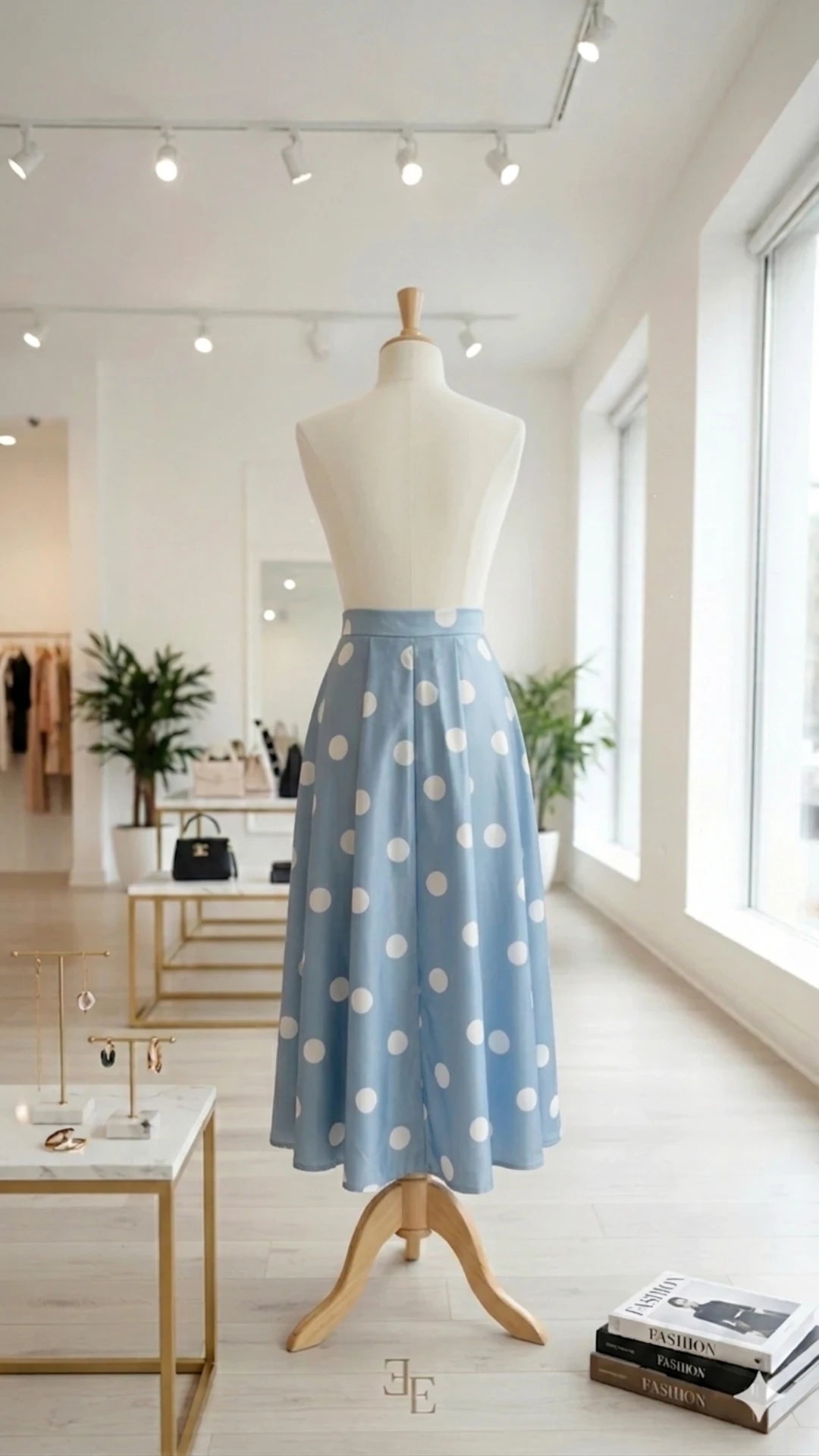 Gonna - Sky Polka Skirt