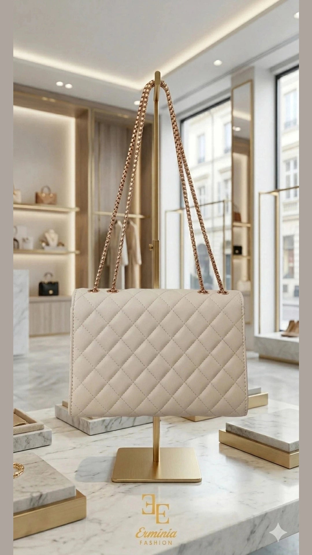 Borsa "Ivoire Quilted"