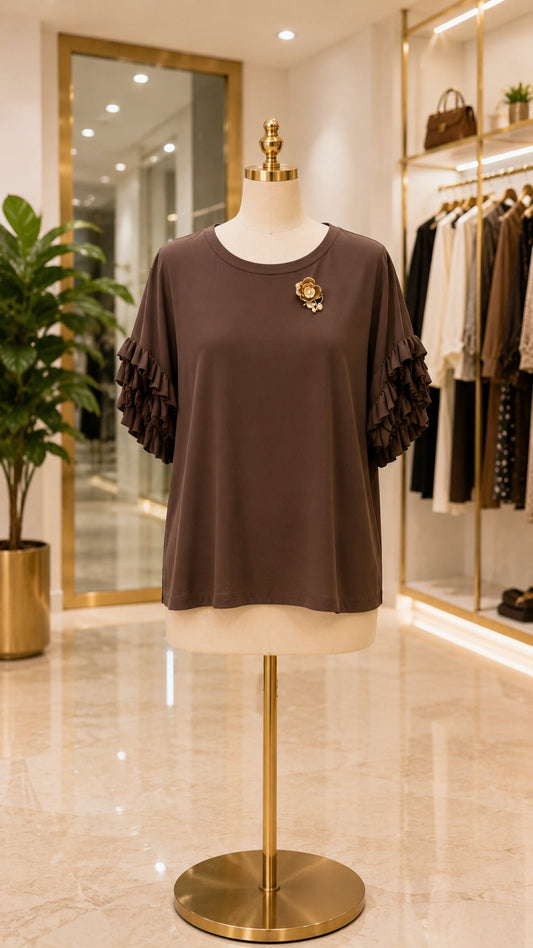 Maglia - Cacao con Frou-Frou