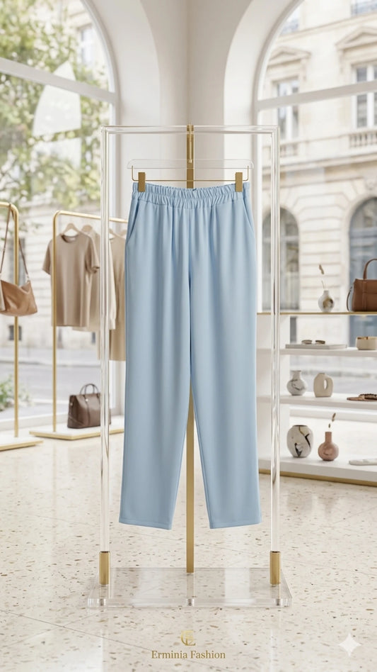Pantalone Soft Tailoring Azzurro