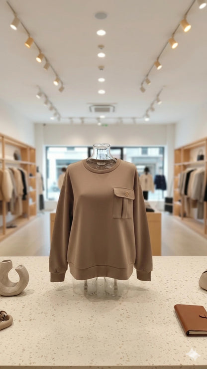 Set "Soft Balance Felpa e Pantalone Beige"