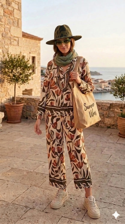 Outfit - "Tulipani Sul Mare · Verde Botanico"